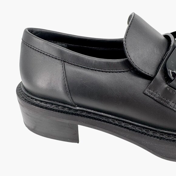 Louis Vuitton Academy Loafers Black LV Chain Platform Size 37.5 US 7.5 Women's - Picture 9 of 15